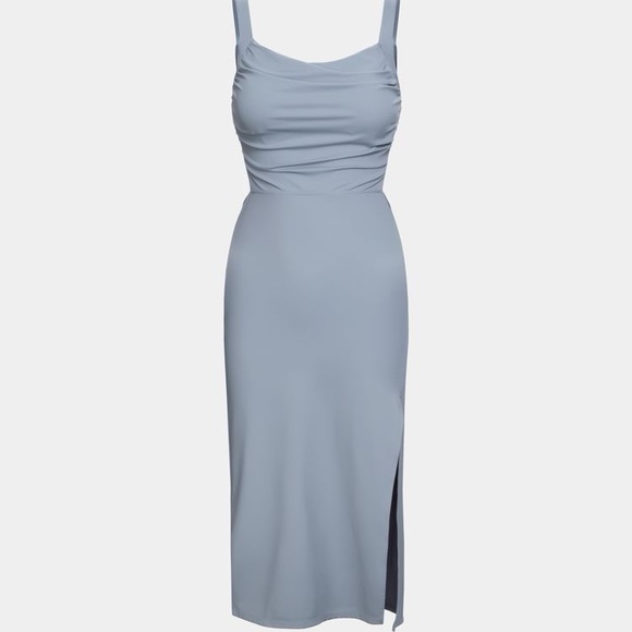 HALARA Dresses & Skirts - HALARA Lace Up Bodycon Midi Dress